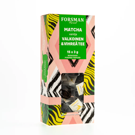 Forsman Matcha Vanilja Valkoinen ja Vihreä tee 15 ps