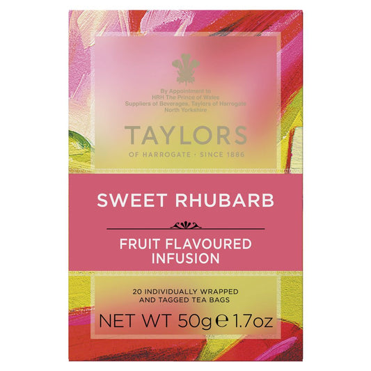 Taylors of Harrogate Sweet Rhubarb Infusion 20 ps